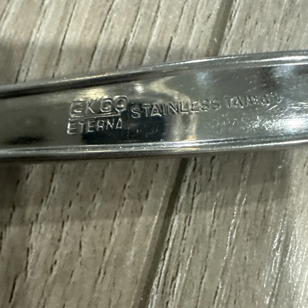 Ekco Eterna ROSE COTILLION Stainless 6 Dinner Forks Textured Handle Flatware